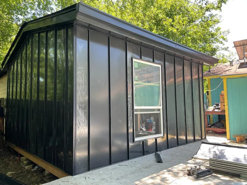 Black standing seam metal wall panels for Metal Roof Installation in East Whittier